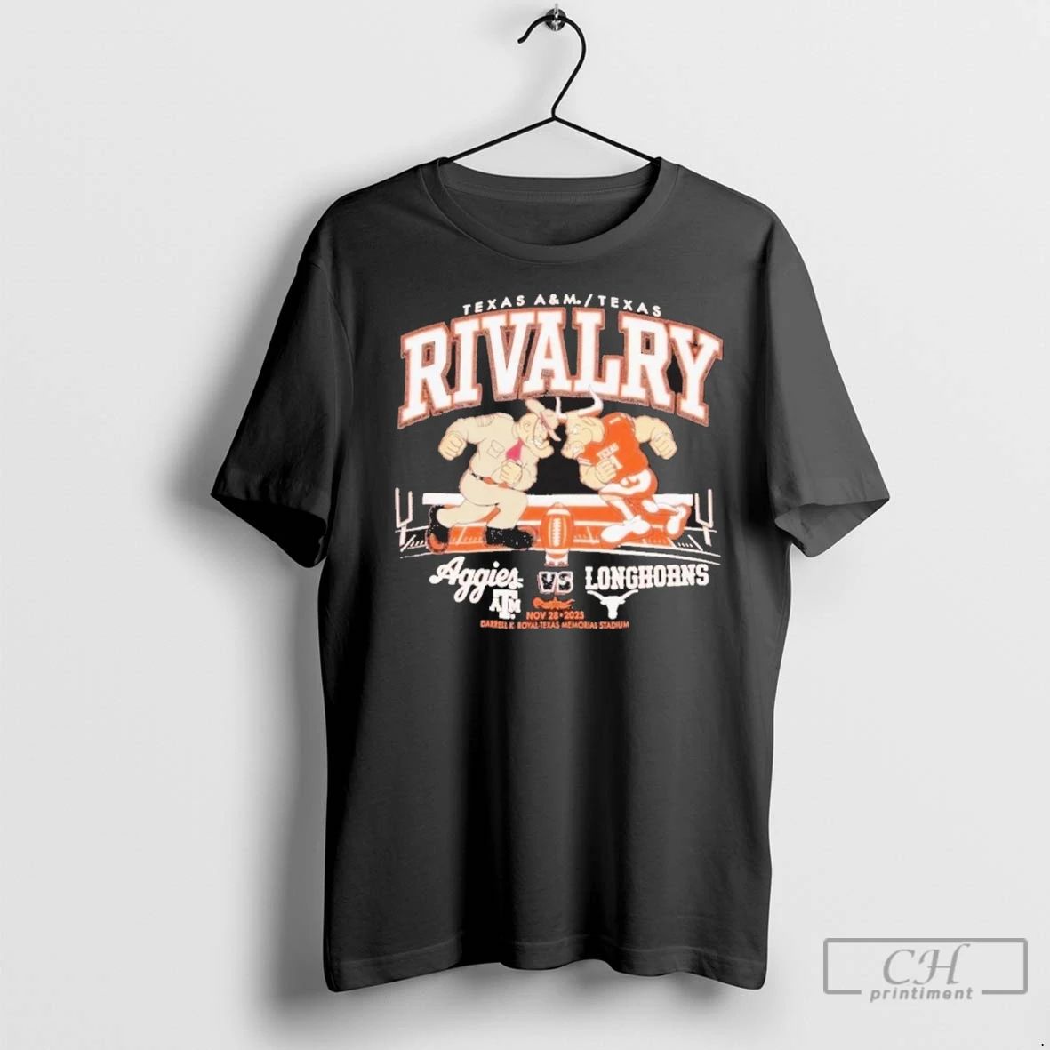Premium Texas Longhorns Standing Mascot Vs Aggies Unisex