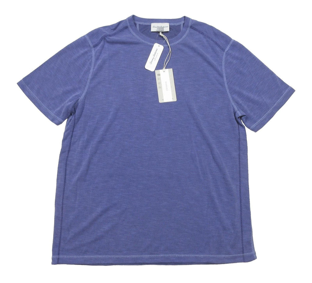 Tommy Bahama Men's Sapphire Night Blue-Purple Flip Sky Textured Reversible Shirt Unisex