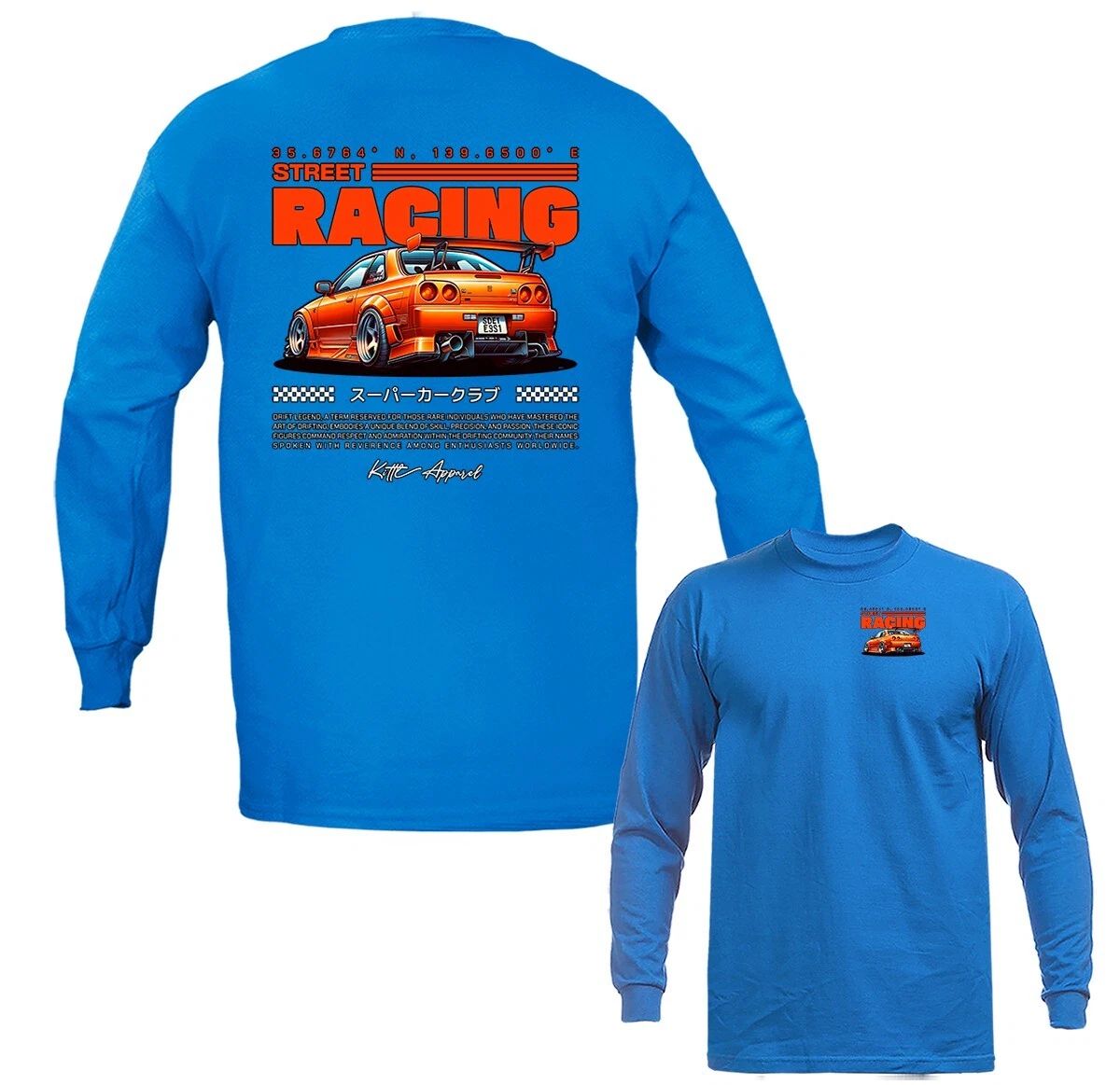 Street Racing Urban Imported Tuned Custom JDM Sports Car Graphic Long Sleeve Unisex