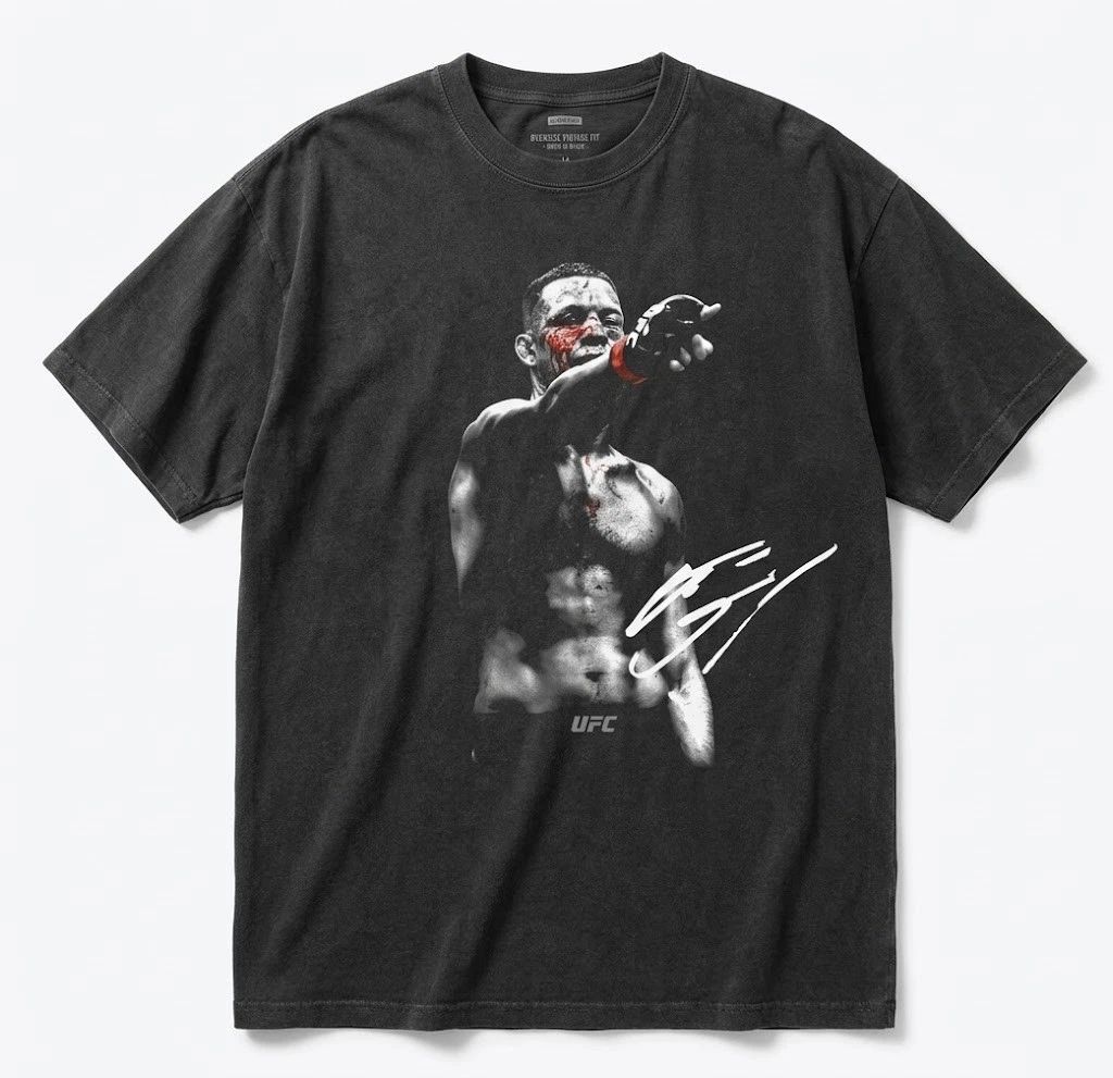 Nate Diaz UFC MMA Stockton 209 Graphic Tee Vintage Style White Men's Unisex