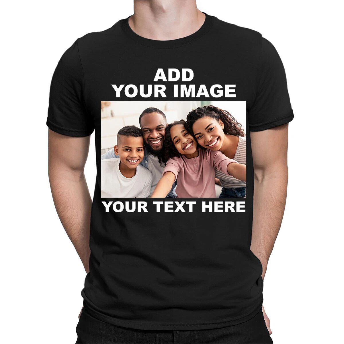 Personalised Your Photo Picture Text Custom Mens Womens s #TA-56 1T9A5 Unisex