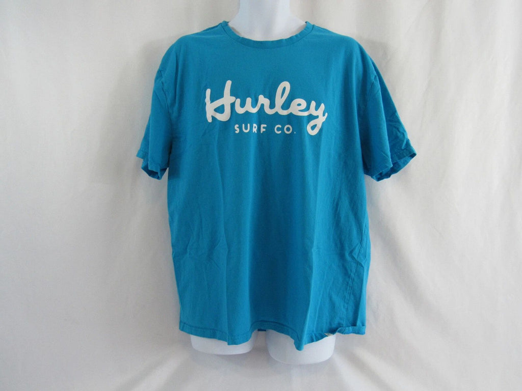 Hurley Surf Co. - Men's XL Blue, Short Sleeve, Cotton, Script Graphic Unisex