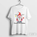 Classic Gnome For The Holidays Red Reindeer Antlers Christmas White T Shirts Unisex