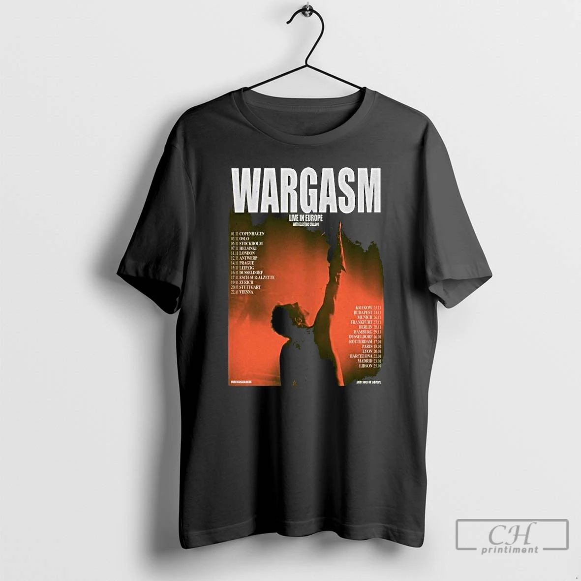 Classic Wargasm Live In Europe 2025 2026 Tour Long Sleve T Shirts Unisex