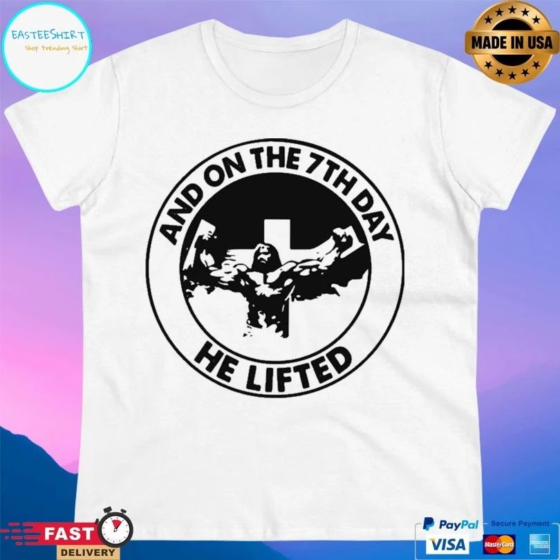 And On The 7th Day He Lifted Jesus Logo Unisex