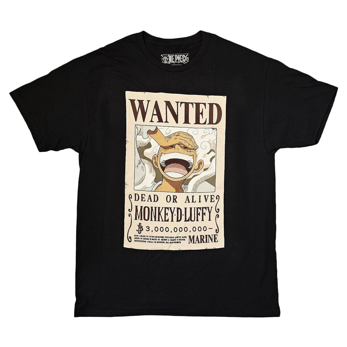Anime Pirate Wanted Poster Graphic Cotton Unisex Streetwear Tee Unisex