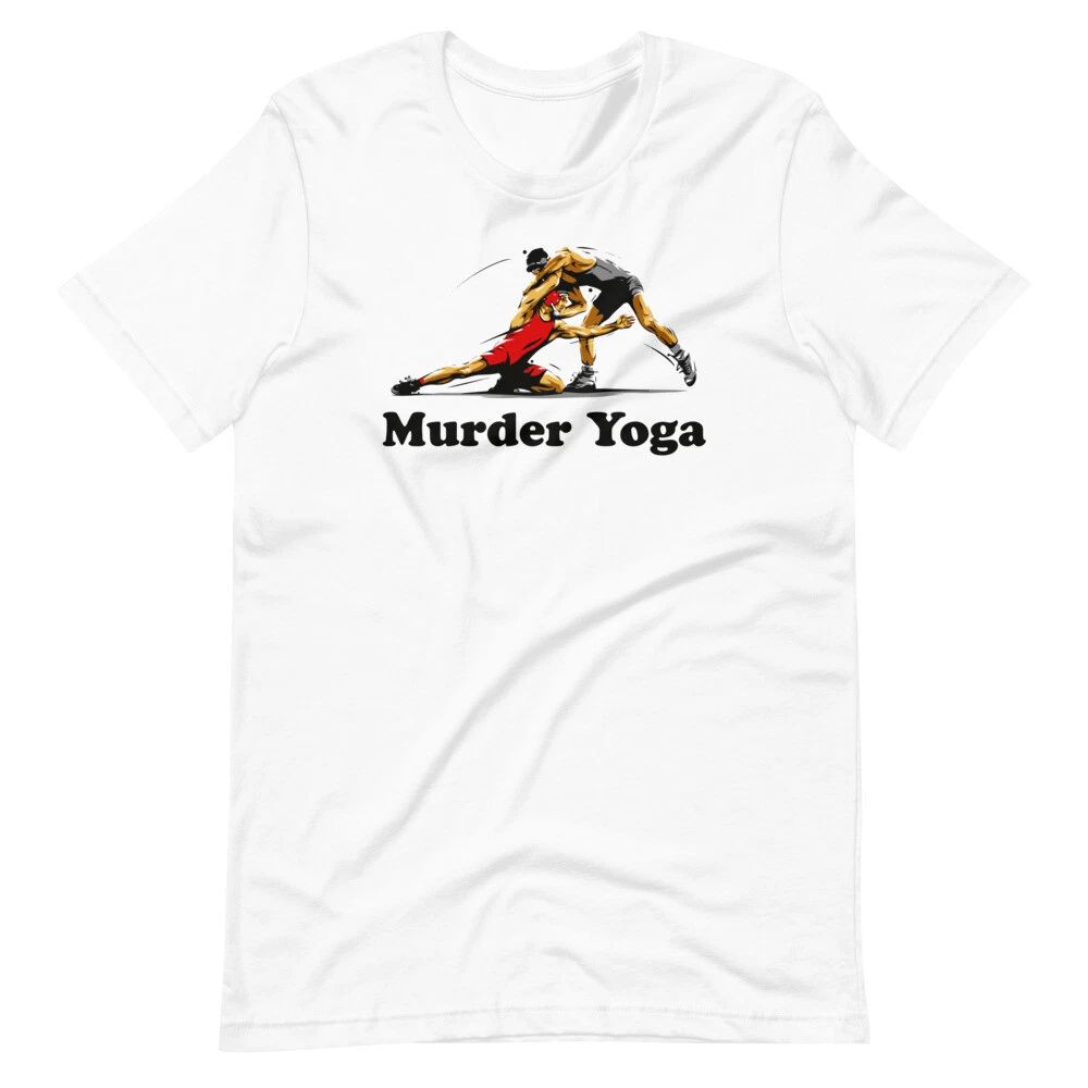 MURDER YOGA Wrestling Funny Graphic Tee Short-Sleeve Unisex Unisex