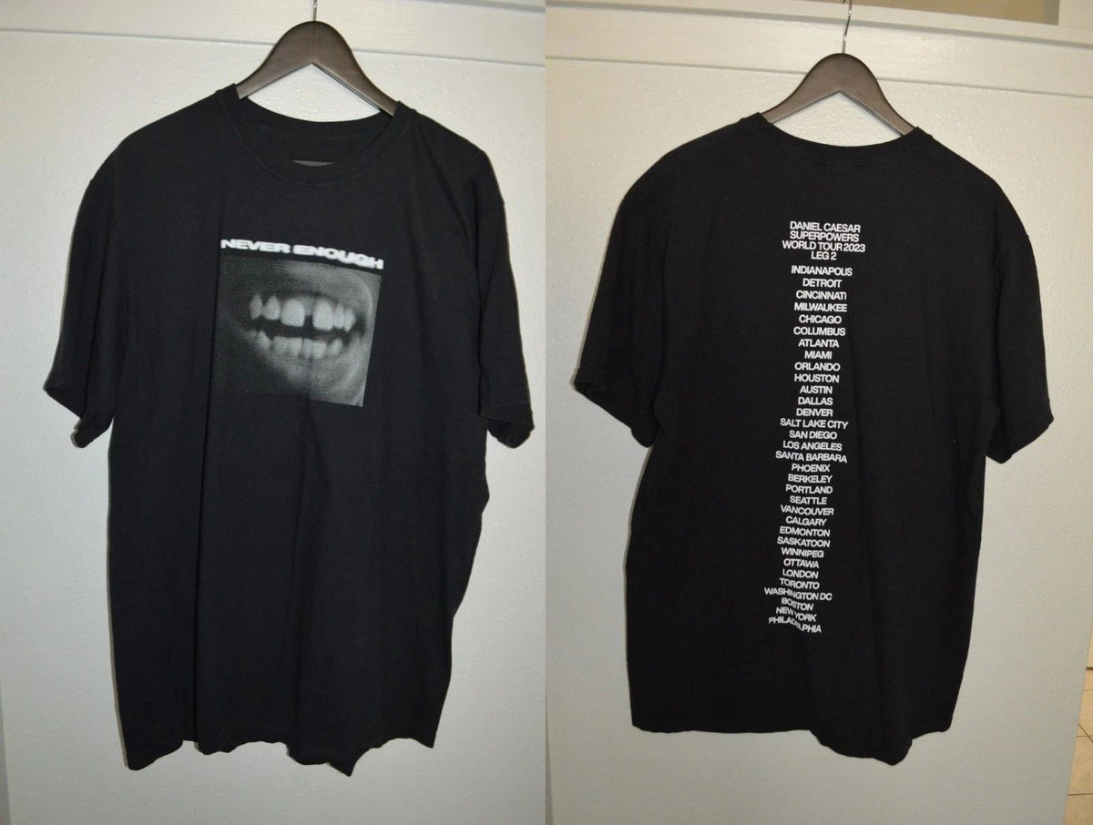 Daniel Caesar Never Enough Men's Concert 2023 Tour All Size BL2374 Unisex