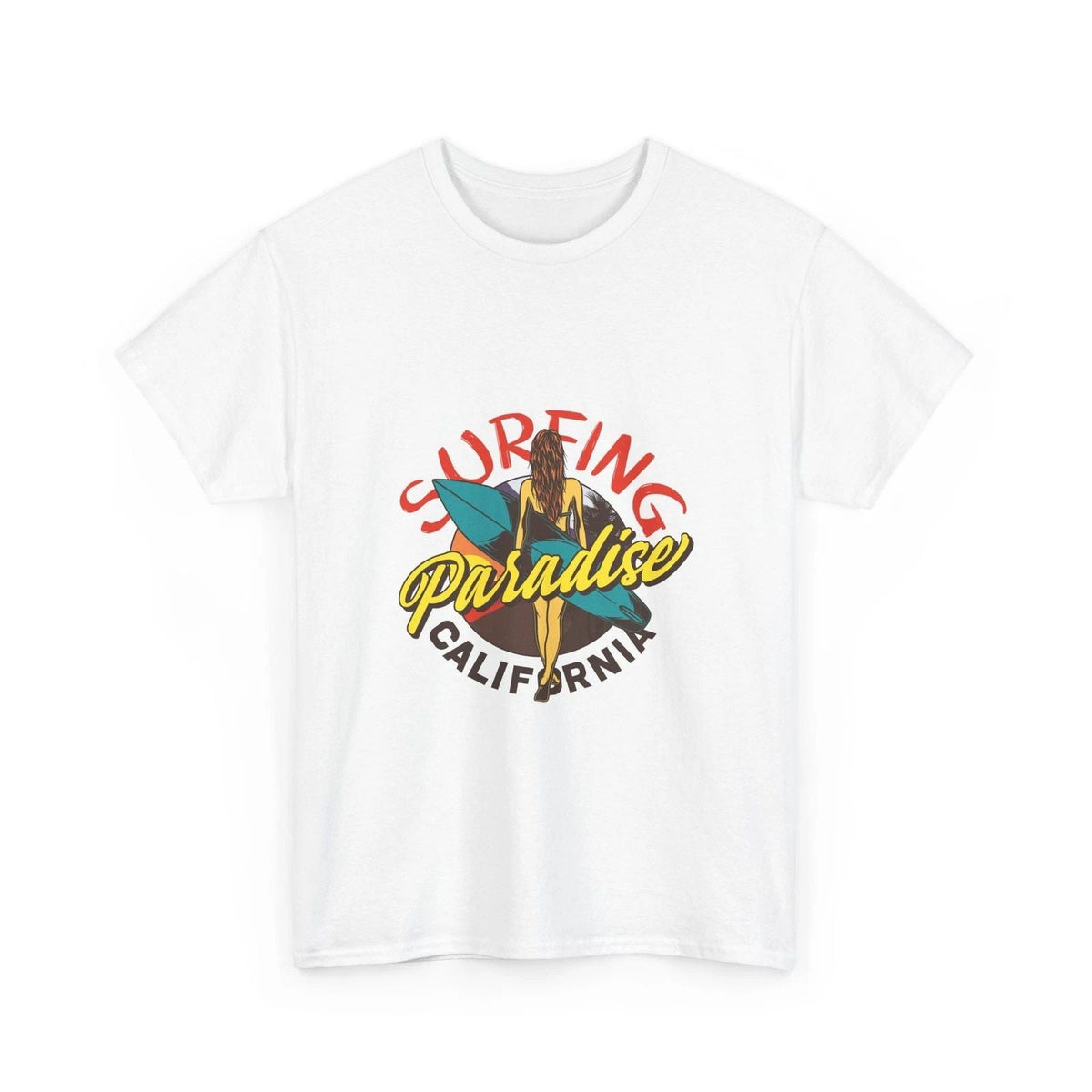 Surfing Paradise | California Retro Surf Graphic, Tropical Shirt Unisex