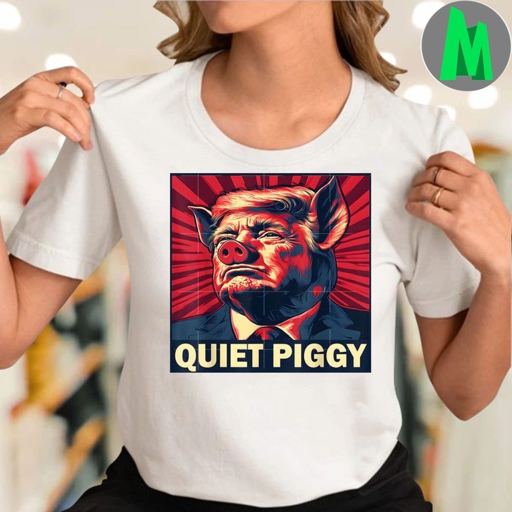 Trump Quiet Piggy Retro Vintage 2025 Unisex