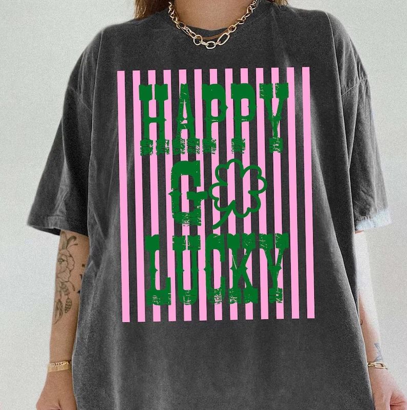 Happy Go Lucky Postage Stamp Unisex Vintage Retro Aesthetic Gift Unisex