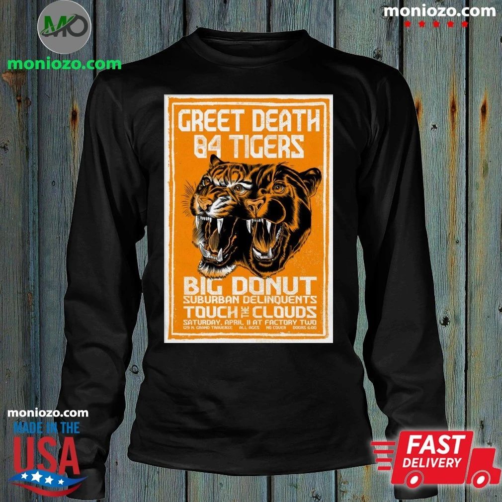 Original Greet Death And 84 Tigers Flint MI 4 11 2026 Poster Shirt Unisex
