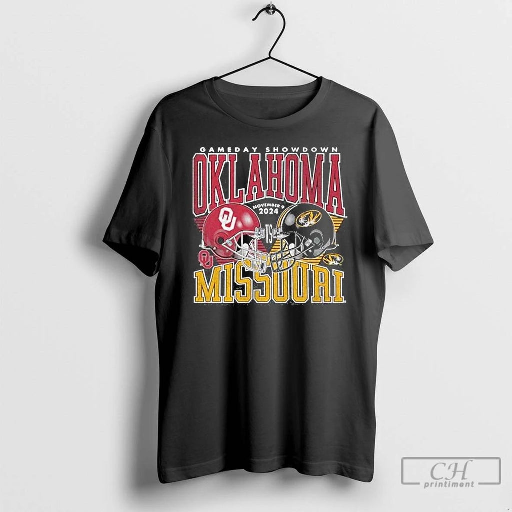 Premium Missouri Tigers Vs Oklahoma Sooners 2025 Gameday Showdown T Shirts Unisex