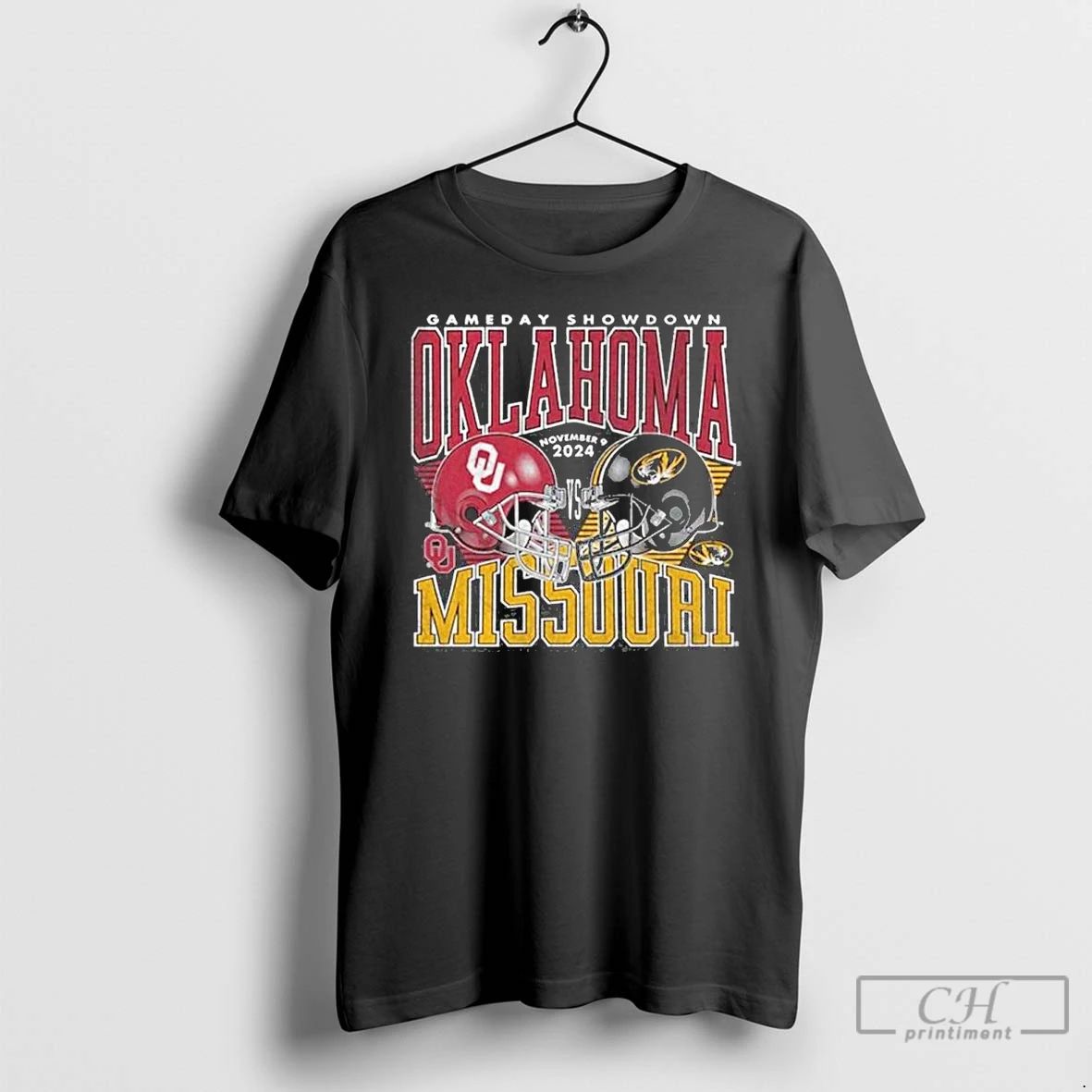 Premium Missouri Tigers Vs Oklahoma Sooners 2025 Gameday Showdown T Shirts Unisex
