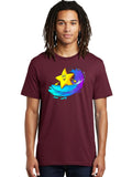 Star-Surfing-1 Mens Graphic Tee,100% Cotton,Casual Summer Wear Unisex