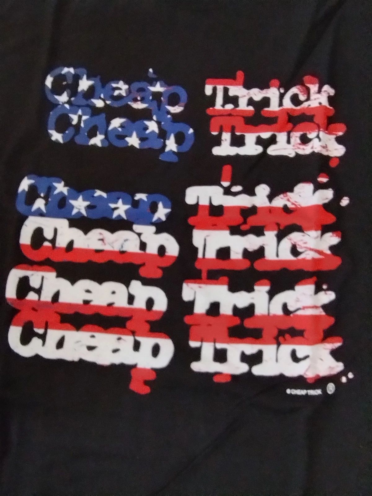 CHEAP TRICK- Red, White, and Blue Flag Logo ~Never Worn~ L Unisex