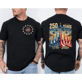 250 Years America Anniversary Fighter Jets Patriotic Front & Back Unisex
