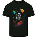 Cosmic Swing Fantasy Astronaut in Space Planets Mens Cotton Tee Top Unisex