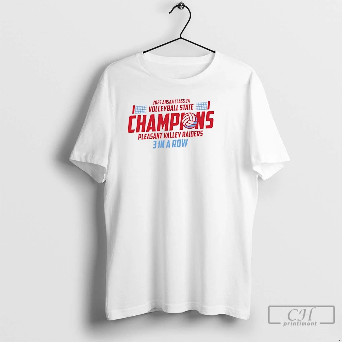 Premium Pleasant Valley Raiders 2025 Ahsaa Volleyball 2a State Champions T Shirts Unisex