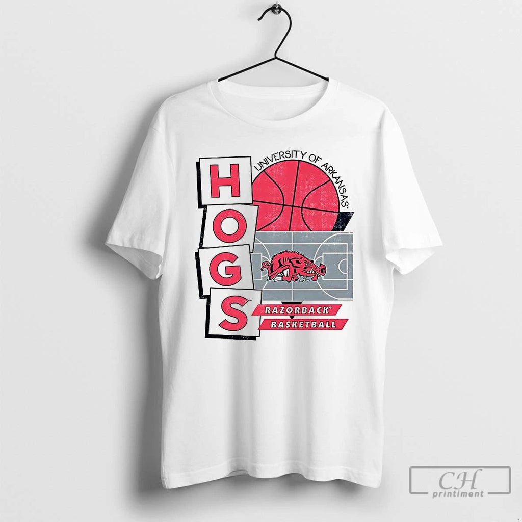 Premium University Of Arkansas Arkansas Razorbacks Basketball Hogs T Shirts Unisex