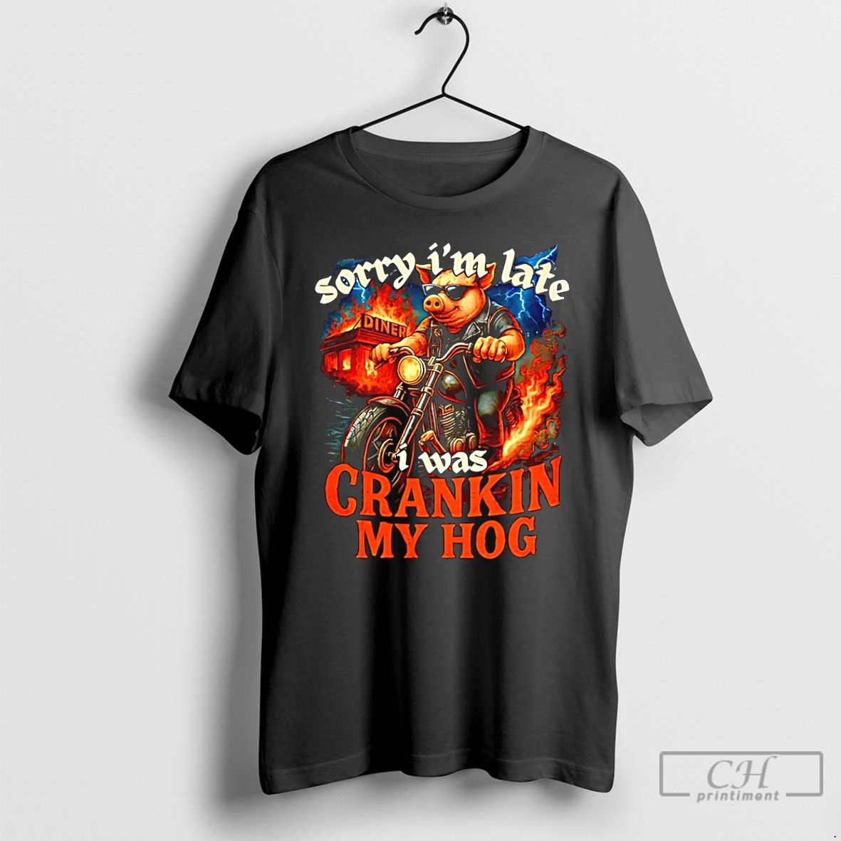 Premium Sorry Im Late I Was Cranking My Hog Racing T Shirts Unisex