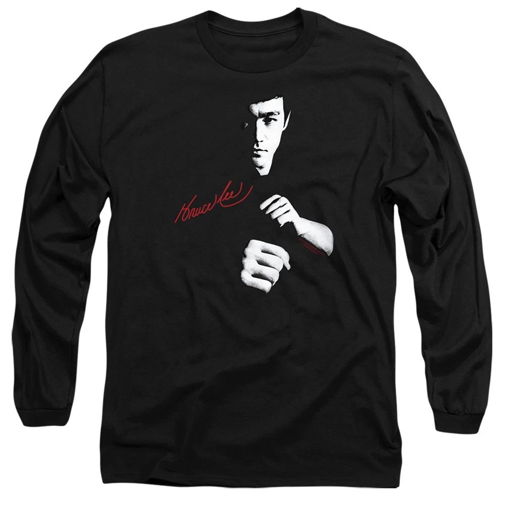 Bruce Lee The Dragon Awaits Long Sleeve S-2XL, Black Unisex