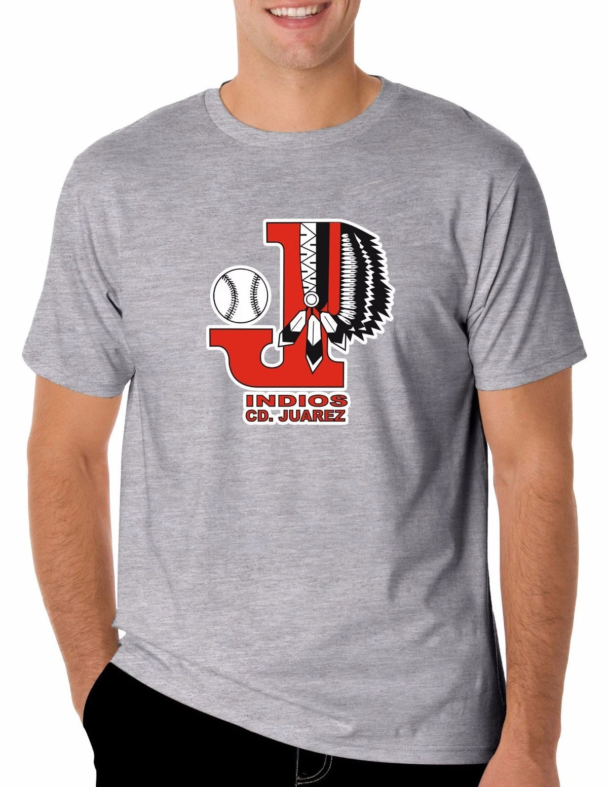 Baseball Indios de CD. Juarez for Men's Color Gray 100% Cotton Unisex