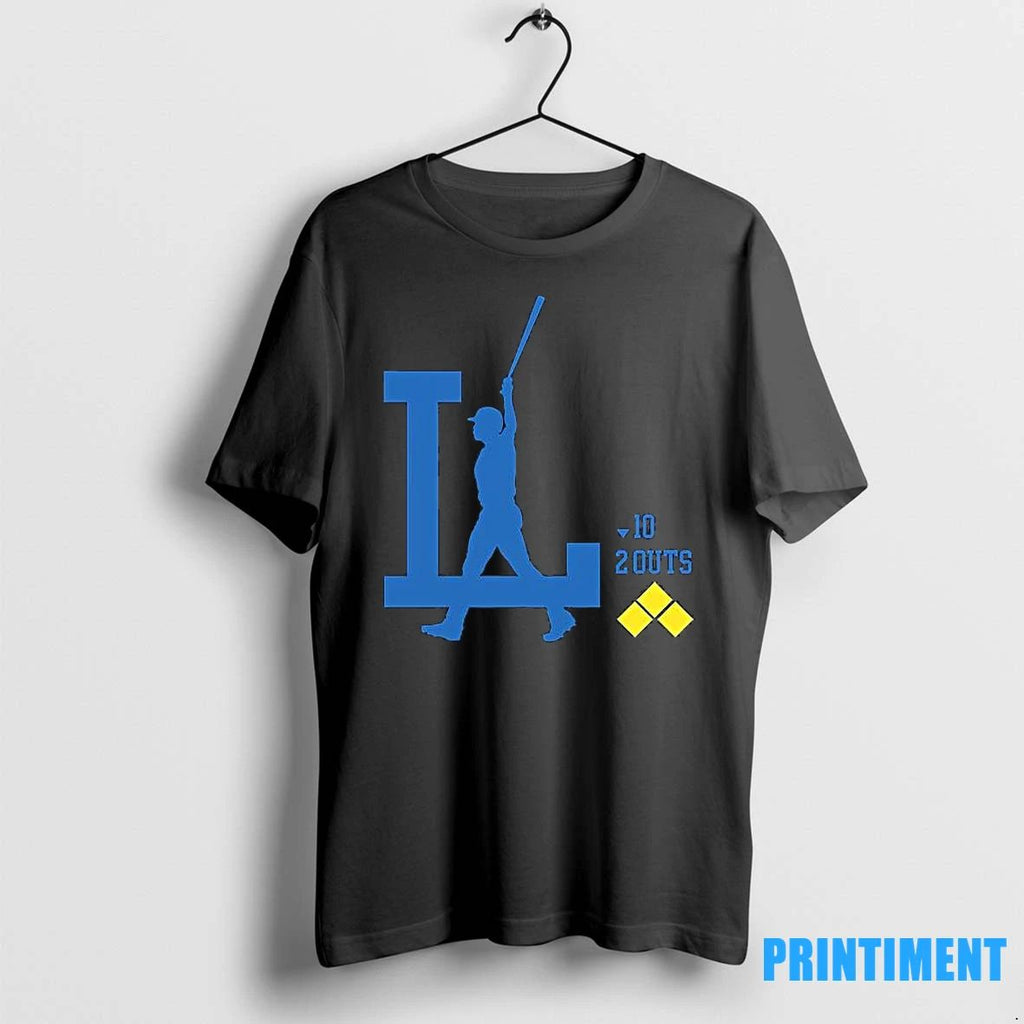 Dodgers La Freddie Freeman Silhouette 2 Outs Tshirts Sweater Unisex