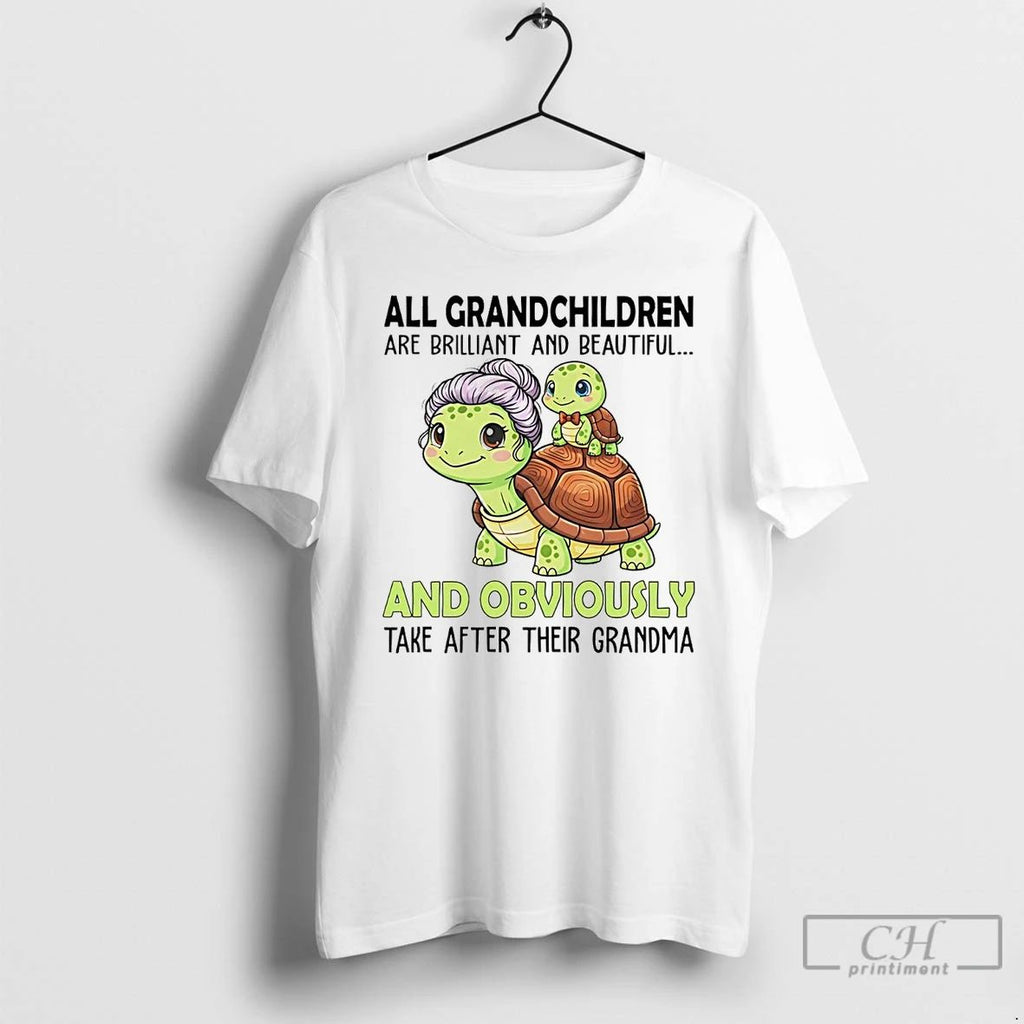 Classic Turtle All Grandchildren Are Brilliant And Beautiful And Obviously T Shirts Unisex