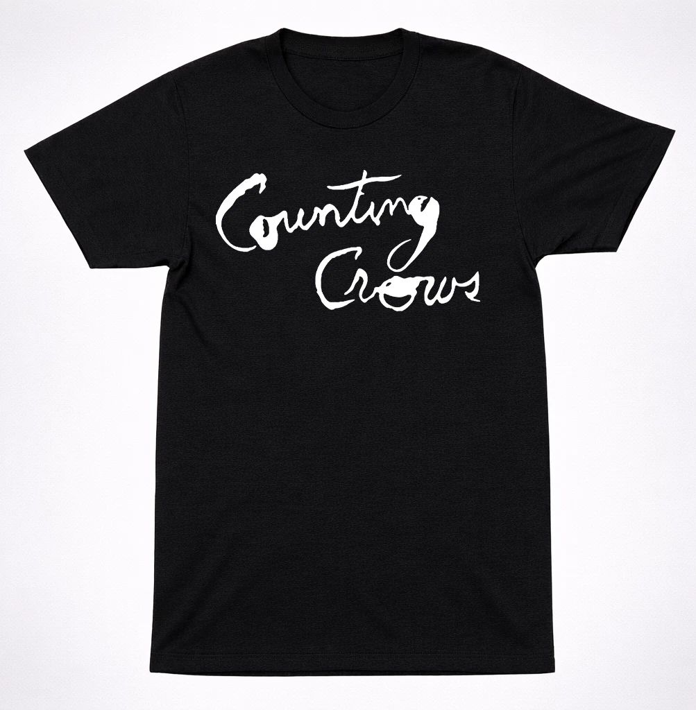 Counting Crows Handwritten Logo 90s Alternative Rock Band Classic Tee Unisex