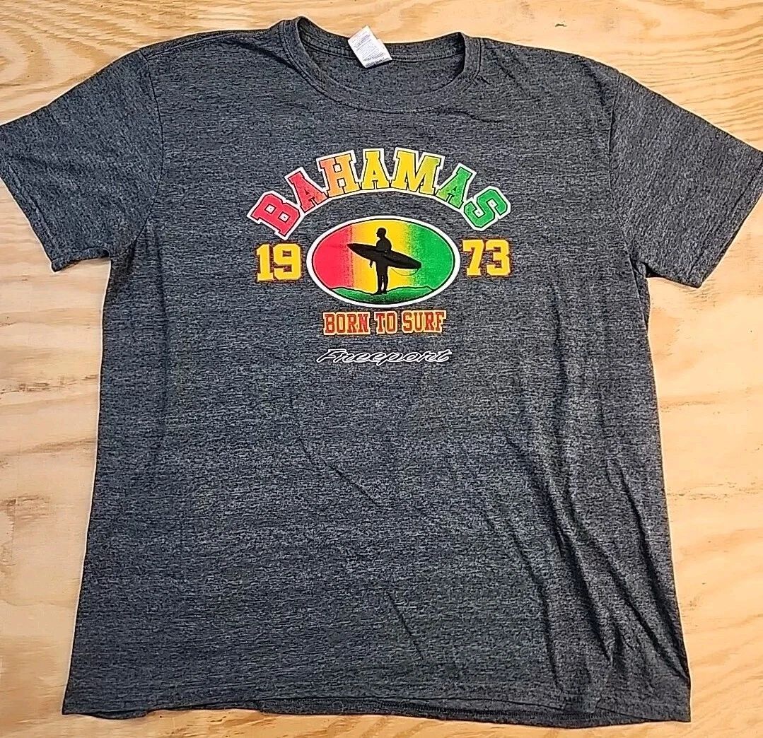 Bahamas Surf Graphics Dark Gray Cotton Mens XL Unisex