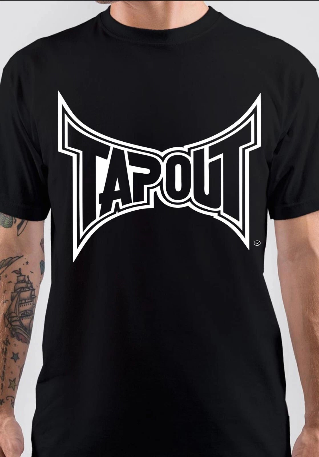 TAPOUT Men's Black Keith Jardine Tee RRP £14.99 Unisex