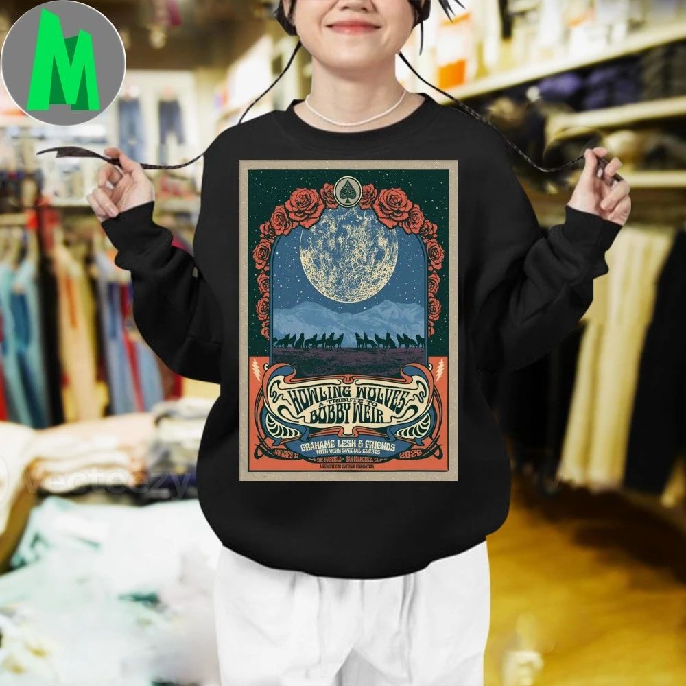 Original Grahame Lesh And Friends The Warfield San Francisco Ca Jan 17 2026 Poster Shirt Unisex