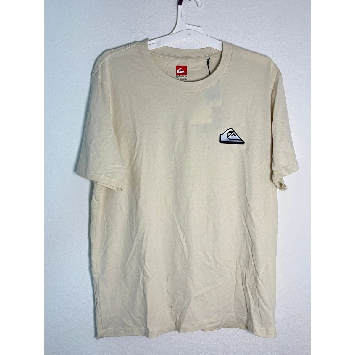 Quiksilver Mens Skull Palm Tree Surf Graphic Beige Large NWT Unisex