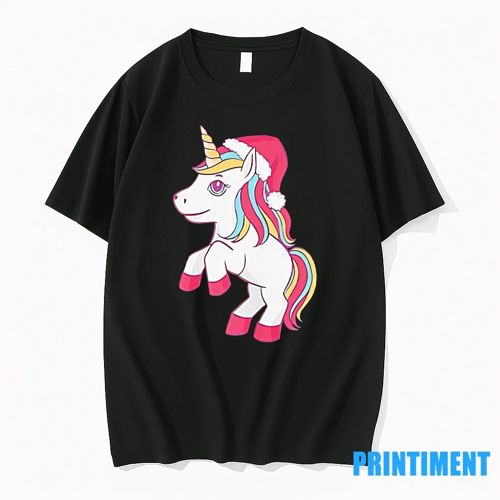 Unicorn Santa Hat Christmas Joy Tshirts Sweater Unisex