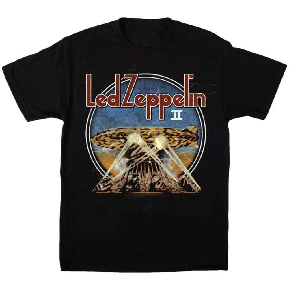 Men's Led Zeppelin LZII Searchlights Slim Fit Small Black Unisex