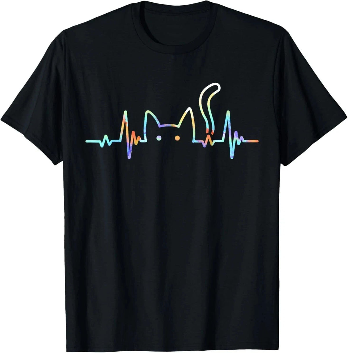 Heartbeat Cat Lover Animal Silhouette Cute Cat Unisex