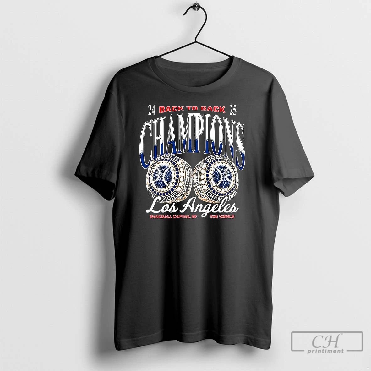 Classic Los Angeles Dodgers Back To Back 2025 Champions Baseball Capital Of The World Unisex