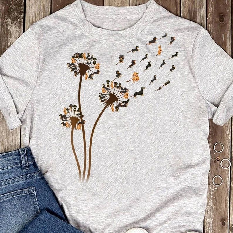 Dachshund Flower Fly Dandelion Funny Cute Dog Lover - Gift for Dog Lo... Unisex