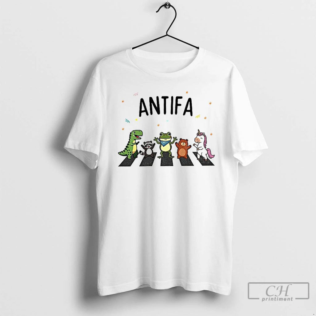 Classic Portland Frog Animal Dancing Antifa T Shirts Unisex