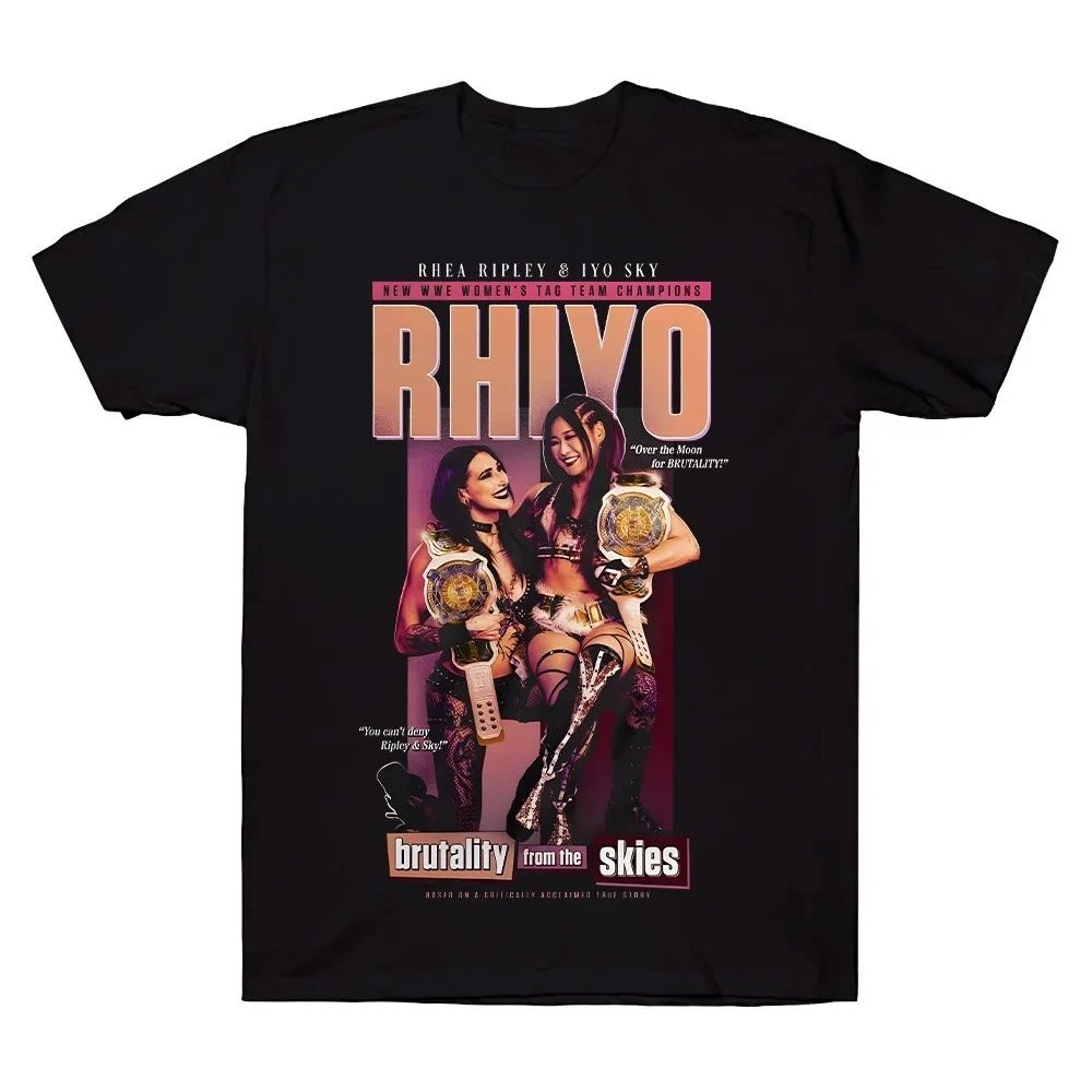 Rhea Ripley Cotton Graphic Print Rhiyo Iyo Sky Tag Team Unisex Unisex