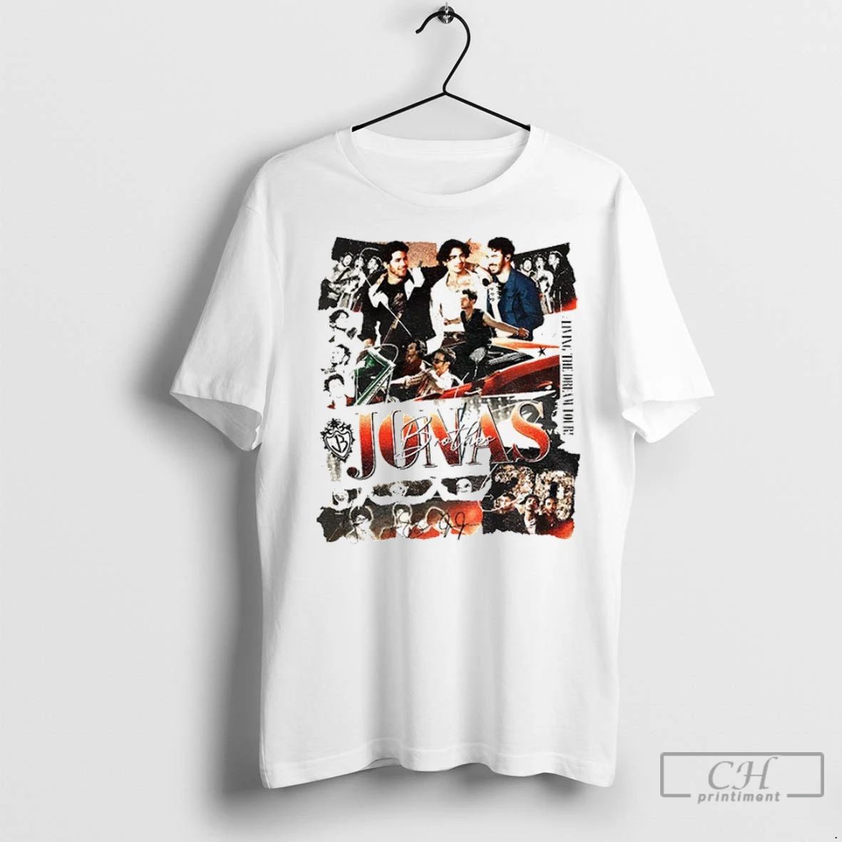 Premium Jonas Brothers 20th Anniversary Vintage Living The Dream Tour Unisex