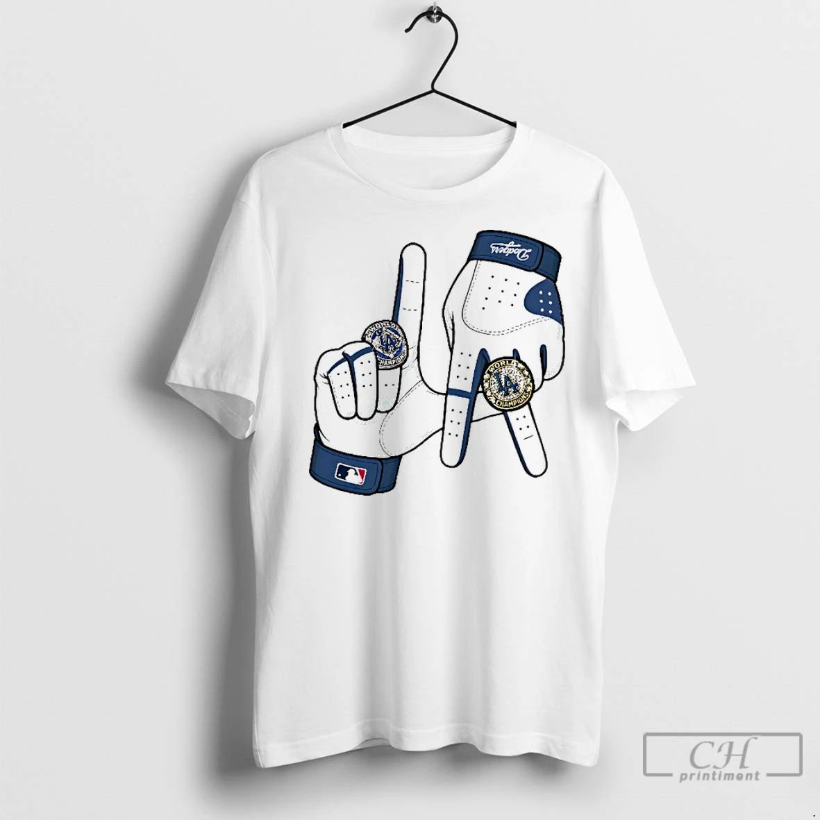 Premium Los Angeles Dodgers 2025 La Gloves Rings Graphic Unisex