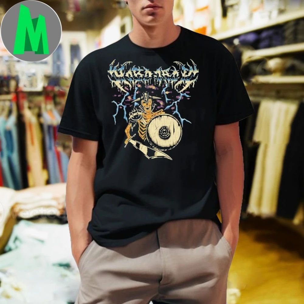 Warlords Black Heavy Faded Band Shirt Unisex