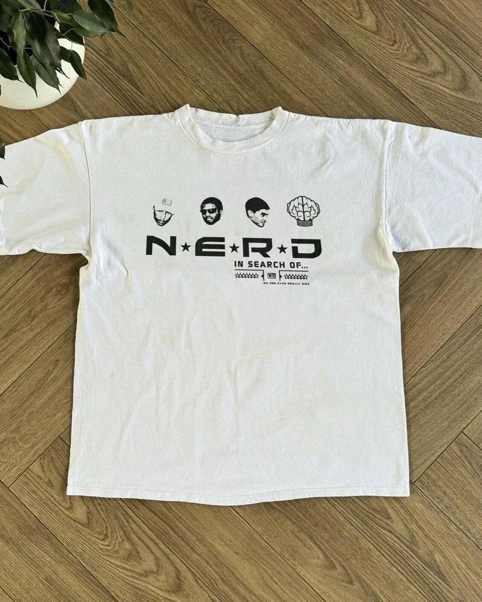 New Apparel Pharrell Williams N.E.R.D. In Search Of… Shirt White Color CS175 Unisex