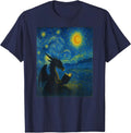 Van Gogh Starry Night Fantasy Reader Dragon Reading Book Unisex