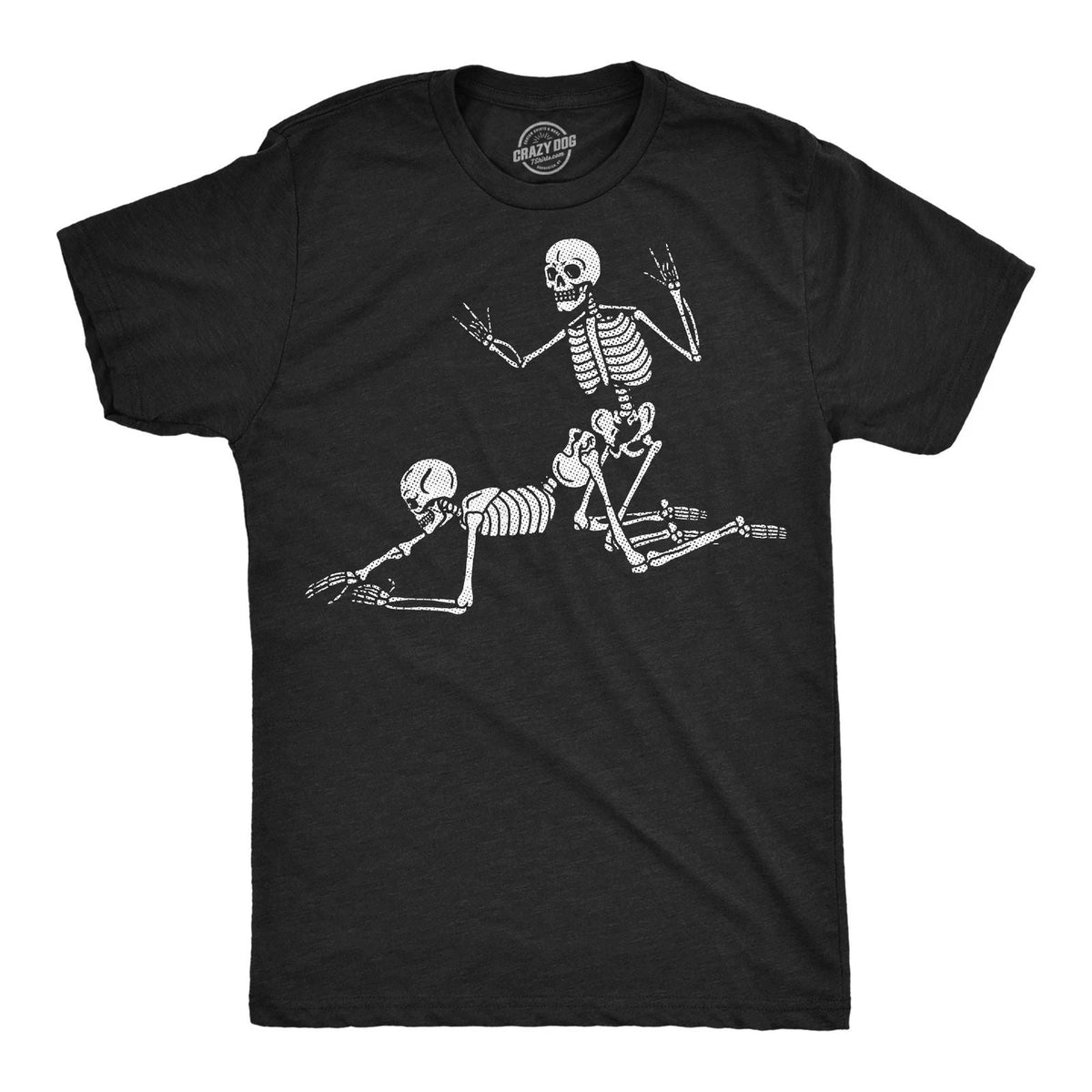 Mens Funny T Shirts Doggy Style Skeletons Sarcastic Sex Joke Graphic Novelty Tee Unisex