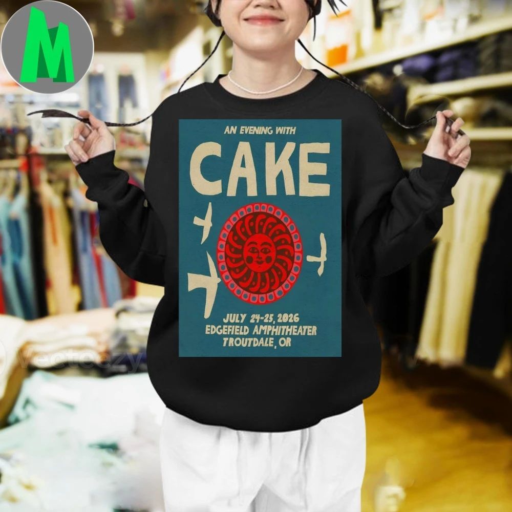 Cake Edgefield Amphitheater In Troutdale OR Jul 24-25 2026 Poster Shirt Unisex