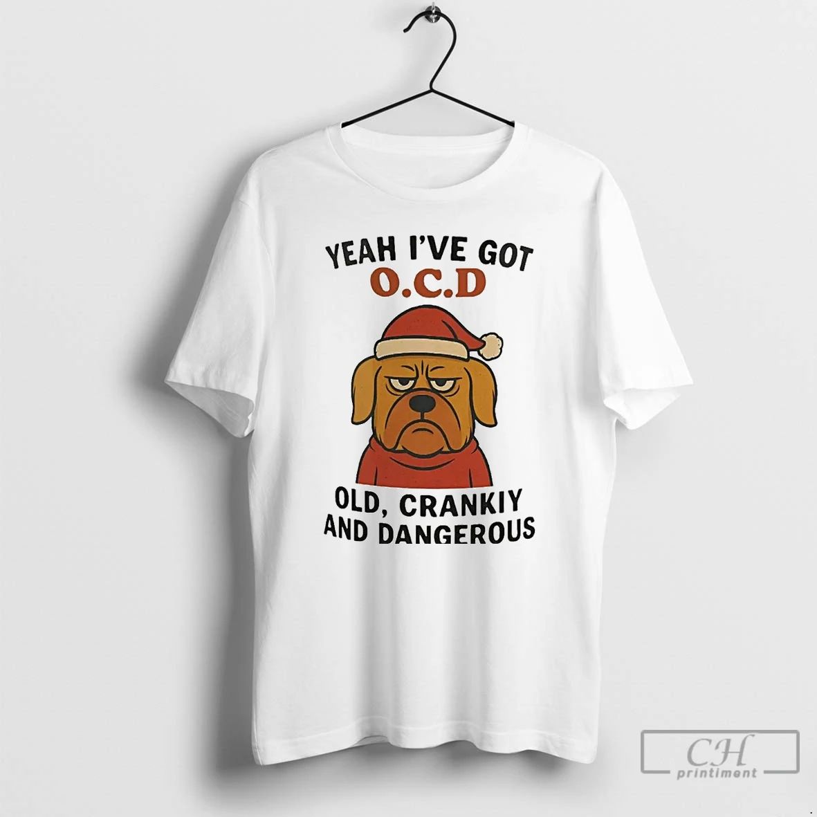 Classic Golden Retriever Yeah Ive Got Ocd Old Cranky Dangerous Christmas T Shirts Unisex