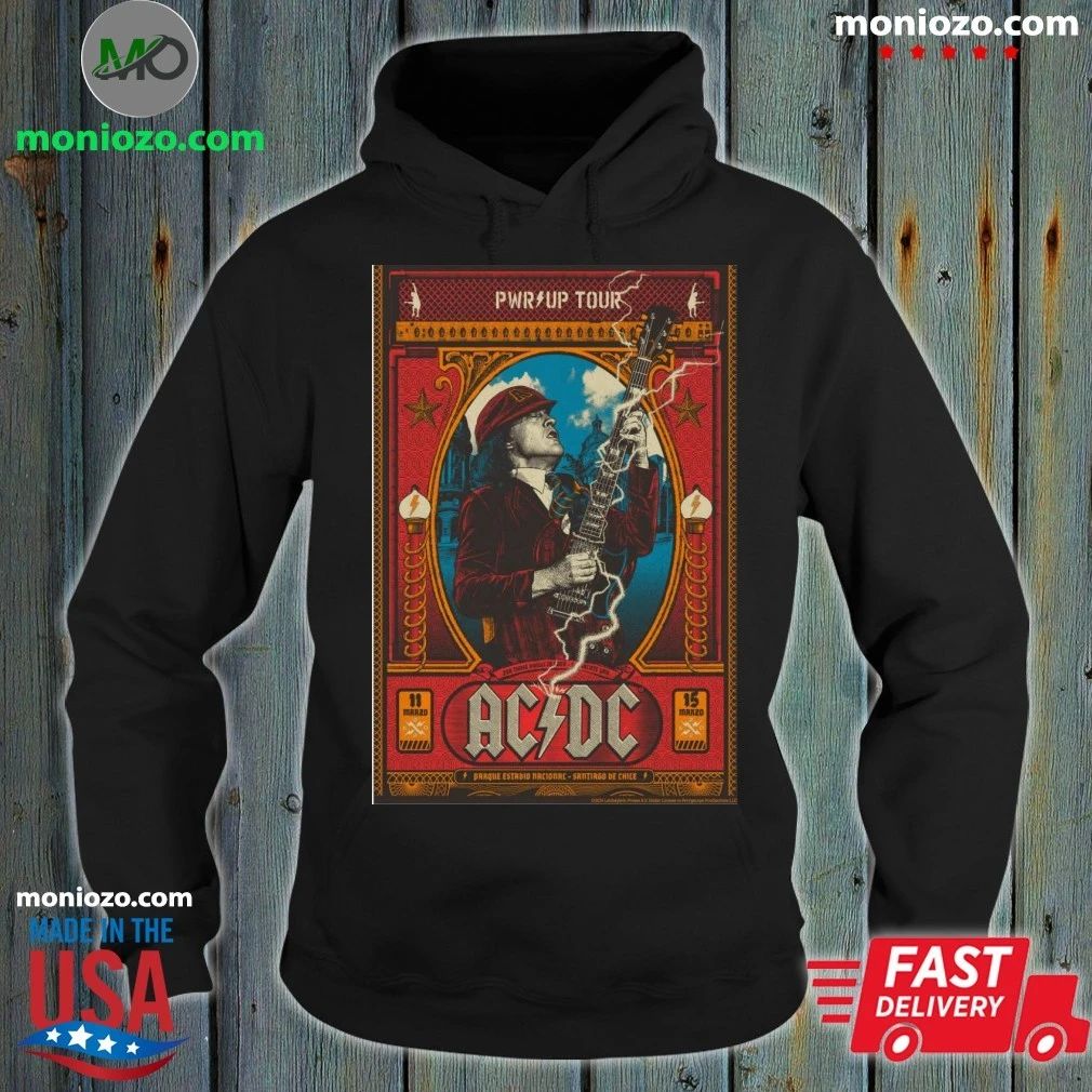 Original AC DC Mar 15 2026 Poster Santiago Chile Shirt Unisex